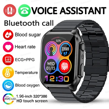 Новите смарт часовници ECG + ТОЧКИ за мъже, сърдечната честота, кръвно налягане, кислород в кръвта, температурата, монитор сън, Bluetooth-предизвикателство, умни часовници за жени