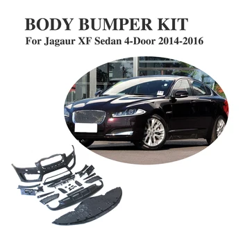 ПП черни тялото капак, предна броня дифузер на задната броня накрайници на изпускателната комплекти за Jaguar XF, седан, 4 врати, 2014-2
