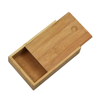 Прибиращият се капак Бамбук кутия Контейнер за бижута творчески настолен органайзер Дървена кутия за съхранение на шах/карти/ карти за игра опаковъчен калъф