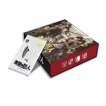 Продажбите на едро Подбрани карти Attack On Титан Box Booster PR Редки игра карти със стил аниме