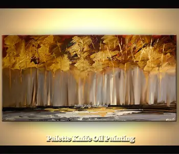 Ръчно рисувани Живопис с маслени бои на Платно Стенни картини за всекидневна декор на стените на изкуството платно картина palette knife пейзаж 039