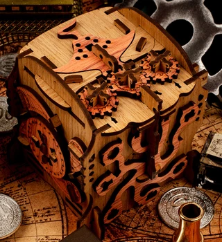 Сейф съкровище 3D дървена кутия онлайн пъзел игра логически играчки за Мистериозна кутия настолни игри, пъзели, играчки за възрастни Подаръци за деца