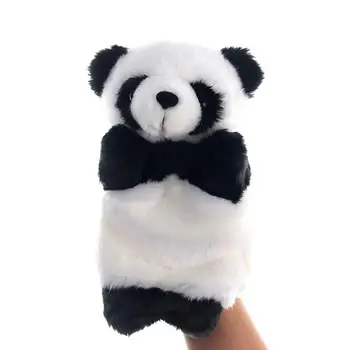 Скъпа ръчно кукла с образа на животното панди, плюшен кукла, която разработва играчка за деца от детската градина