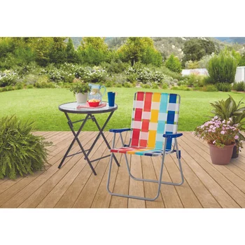 Стол с висока облегалка в стоманени рамки с мрежесто колан, многоцветное-2 опаковки
