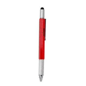 Химикалка химикалка, инструмент, дръжка, богат на функции метална скала на нивата на алкохол, сензорен екран, химикалка писалка 14,9*1 см, дърводелци
