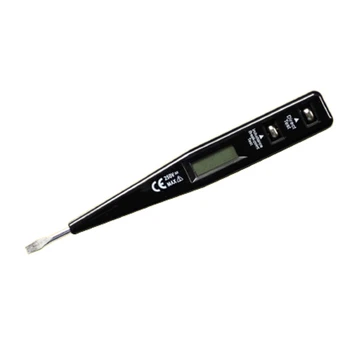 Цифров тест молив, отвертка, сонда, светлина, тестер за напрежение, детектор, AC/DC 12-220 В, електрически тест писалка, волтметър