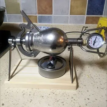 автоматична мини машина за приготвяне на пуканки от неръждаема стомана 304, домашни малки саксии за пуканки, старомодна машина за приготвяне на пуканки с ръчно задвижване